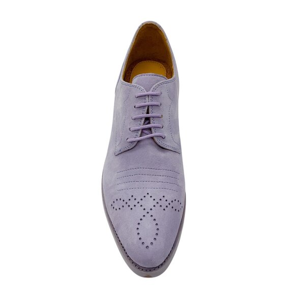 The Office of Angela Scott Lavender Suede Lace-Up Oxford Shoes - Picture 4 of 12